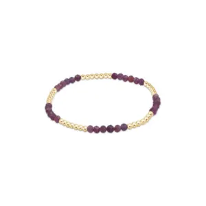 enewton 6.25" Blissful Pattern 2.5mm Bead Gemstone Bracelet - Ruby