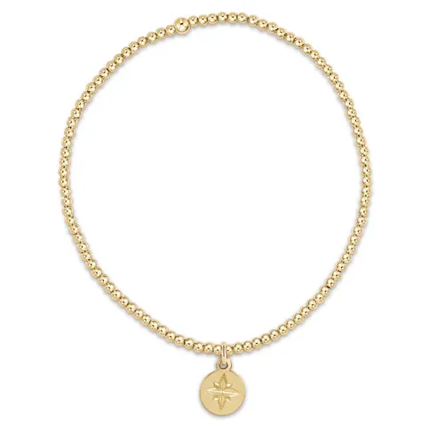 Enewton Classic Gold 2mm Bead Bracelet - Direction Gold Disc