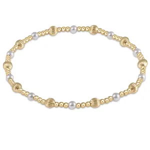 Enewton - Dignity Sincerity Pattern 4mm Bead Bracelet - Pearl