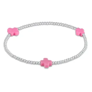 enewton | Signature Cross Small Sterling 2mm {Bright Pink}