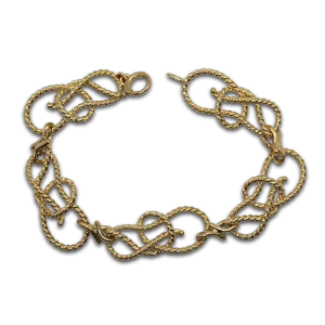 Estate 14K Yellow Gold A.G.A. Correa "Bowline" Link Bracelet