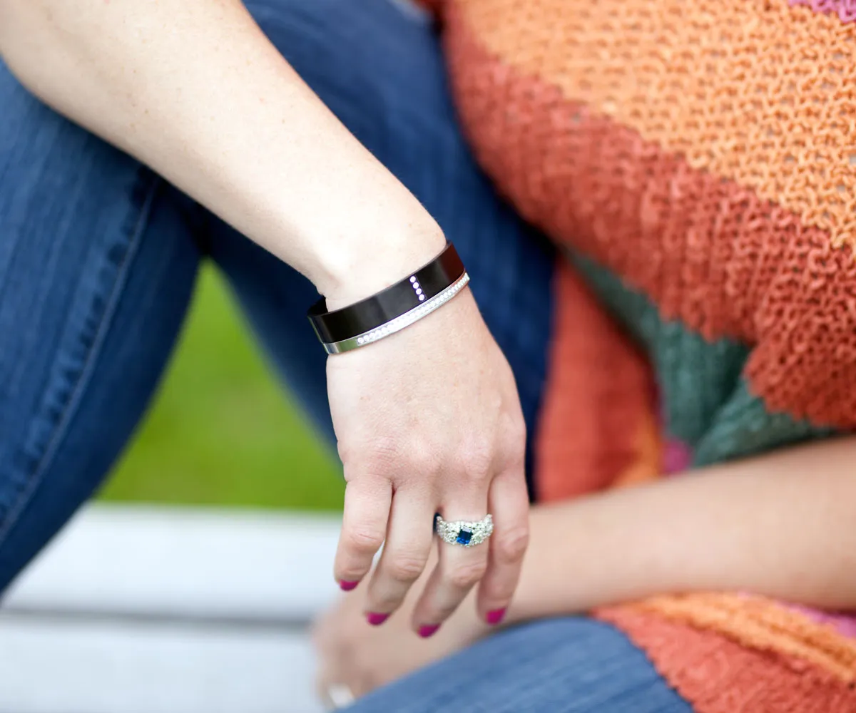Eternity Pave Stainless Steel Bangle Bracelet