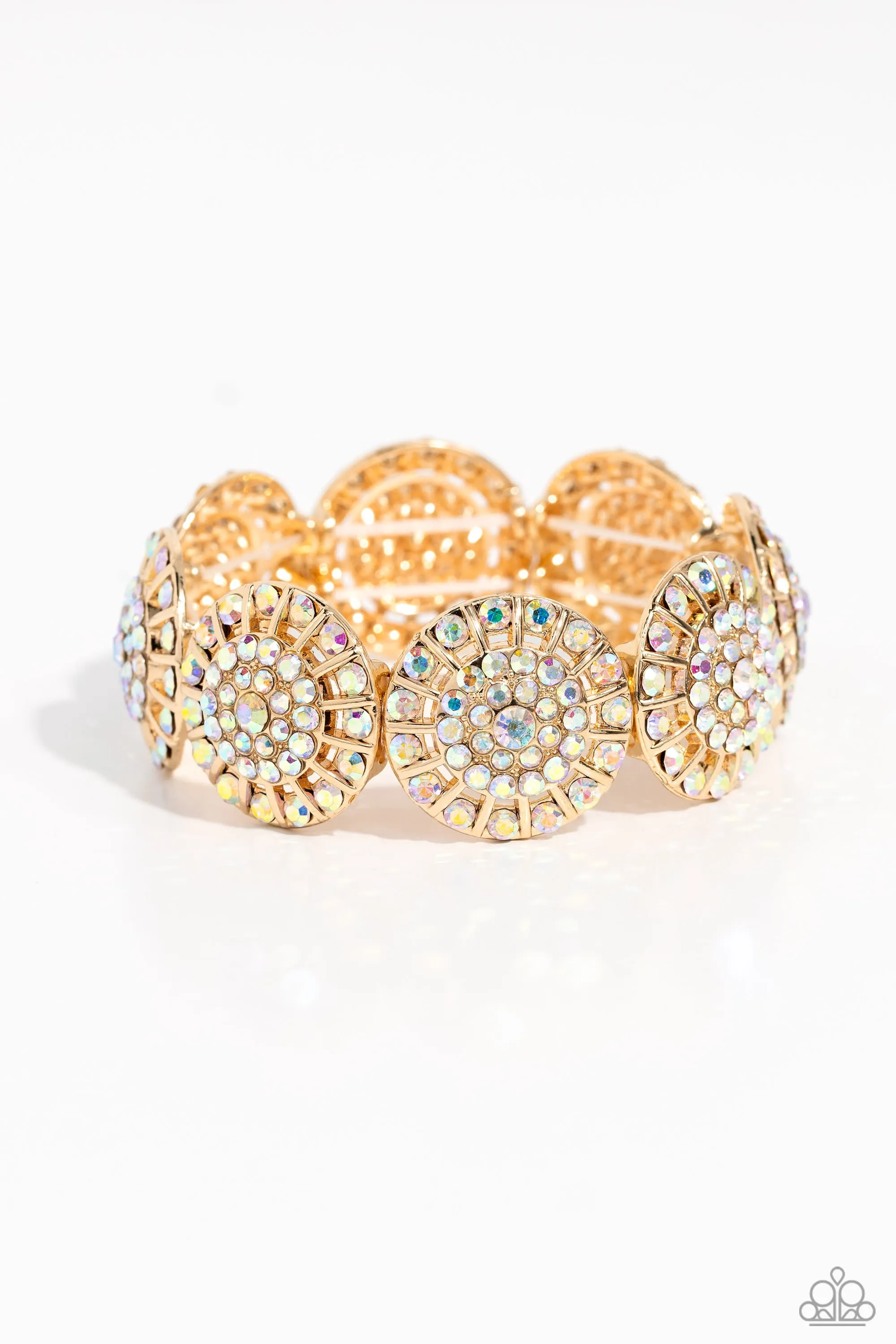 Executive Elegance - Multi - Iridescent Rhinestone Paparazzi Stretchy Bracelet
