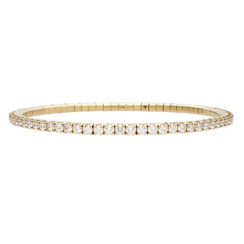Extensible 18KW 3.26ctw Diamond Stretch Bracelet - BTE85DB