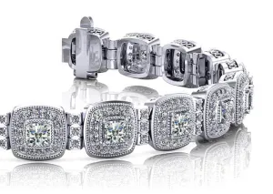 Fanciful Lab-Grown Diamond Bracelet with 6.39 ct.(finished) 1.1mm, 3.4mm