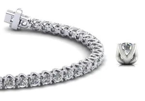 Fiery Flame Lab-Grown Diamond Tennis Bracelet with 1.95 ct.(finished) 2mm