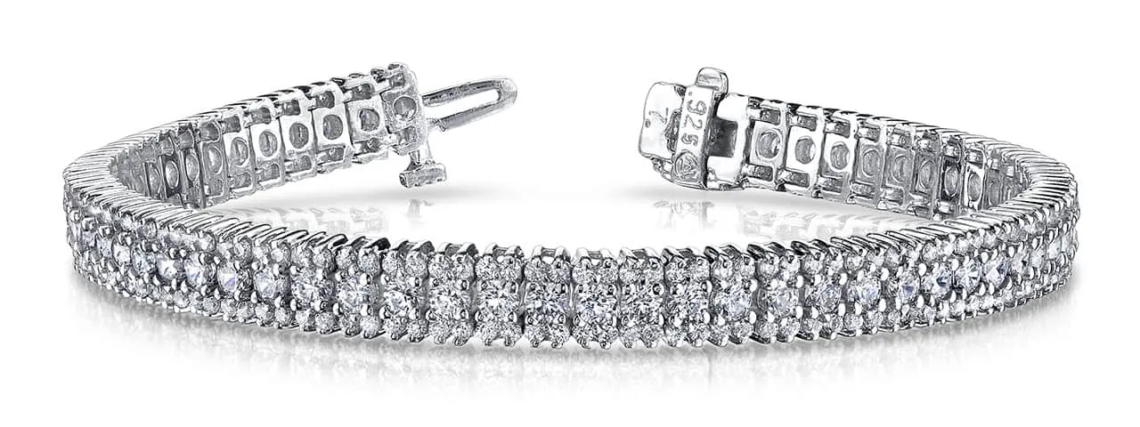Flashy Prong Set Lab-Grown Diamond Bracelet with 4.49 ct.(finished) 1.1mm, 2.1mm