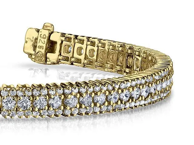Flashy Prong Set Lab-Grown Diamond Bracelet with 8.91 ct.(finished) 1.5mm, 3mm