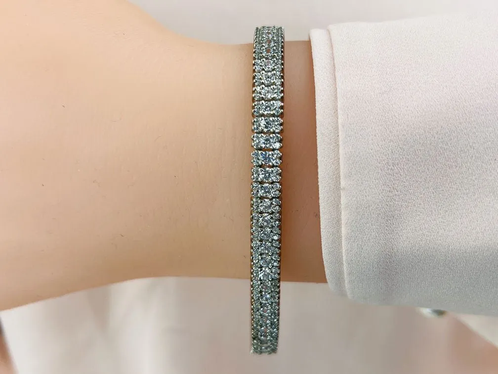 Flashy Prong Set Lab-Grown Diamond Bracelet with 8.91 ct.(finished) 1.5mm, 3mm