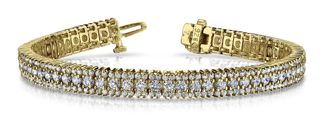 Flashy Prong Set Lab-Grown Diamond Bracelet with 8.91 ct.(finished) 1.5mm, 3mm