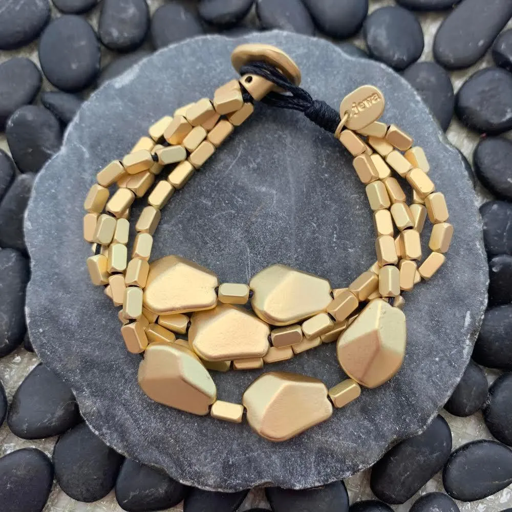 Flat Ball Bracelet Gold