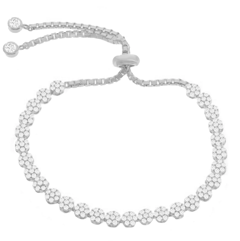 Flower Cluster Bolo Bracelet