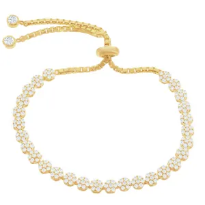 Flower Cluster Bolo Bracelet