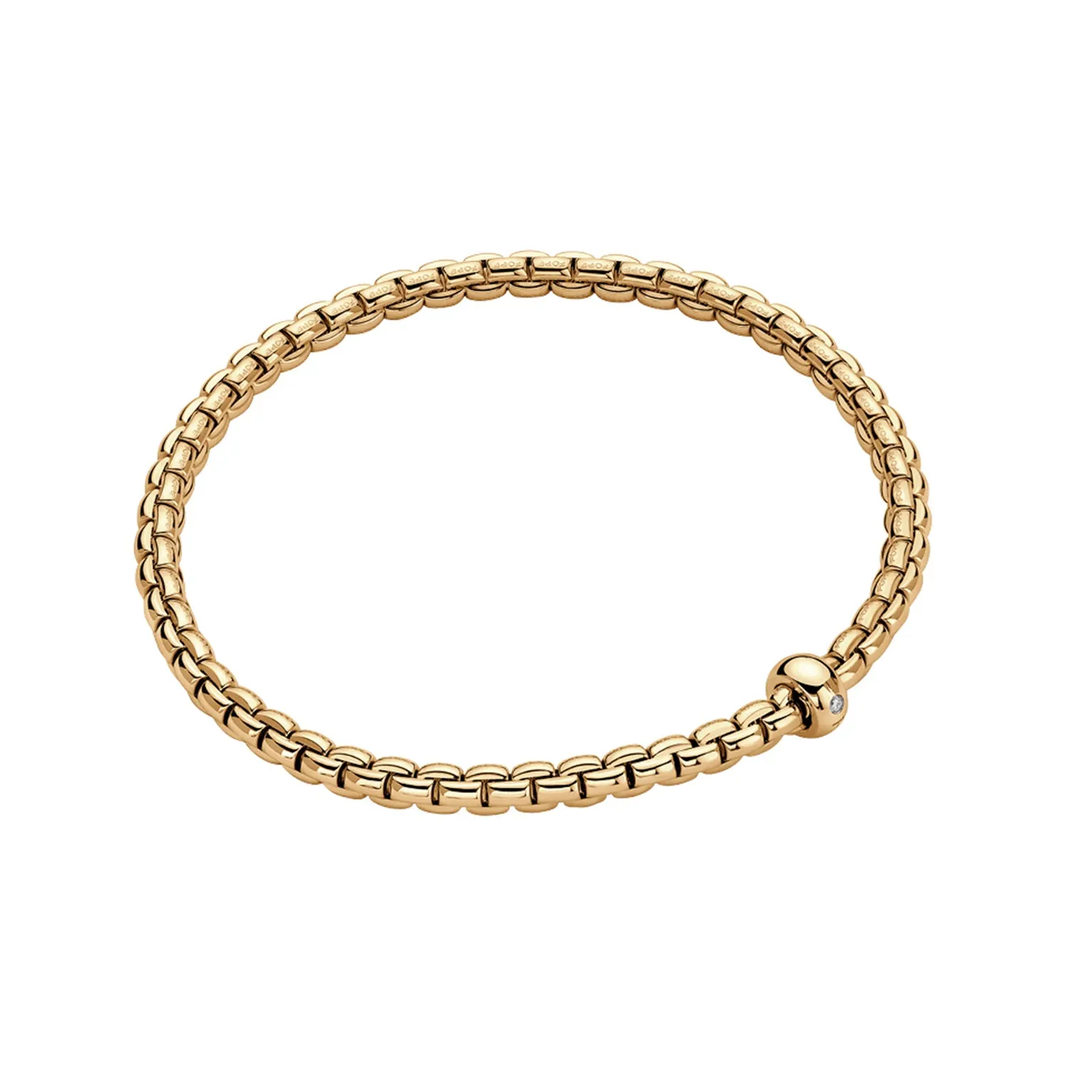 Fope 18k Yellow Gold EKA Flex'It Stretch Bracelet – 01M01BX_BB_G_XGX_00M