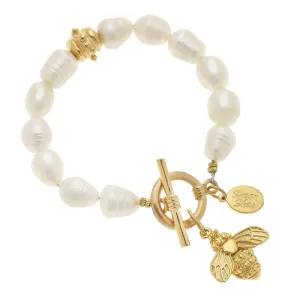 Freshwater Pearl Bee bracelet