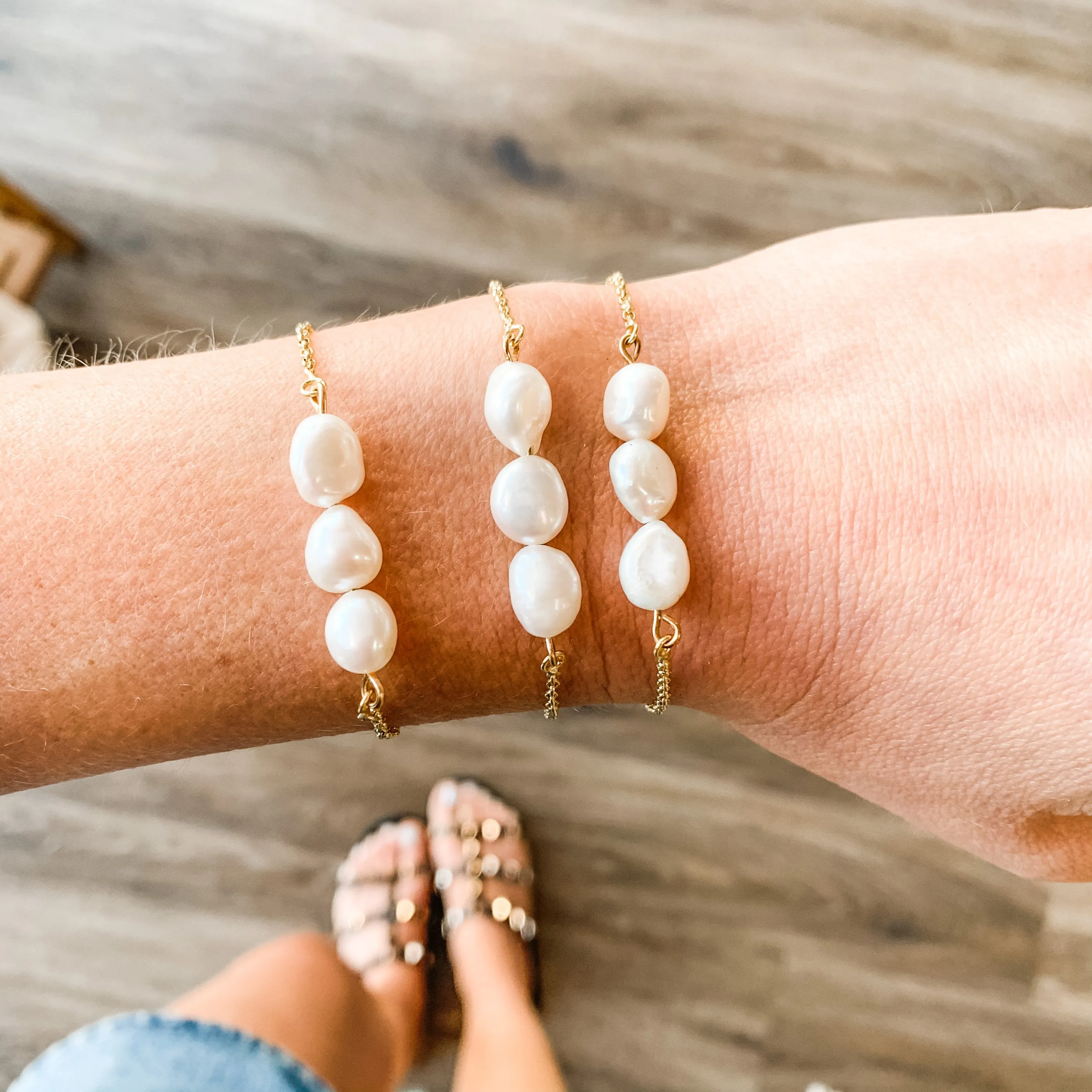 Freshwater Pearl Bolo Bracelet