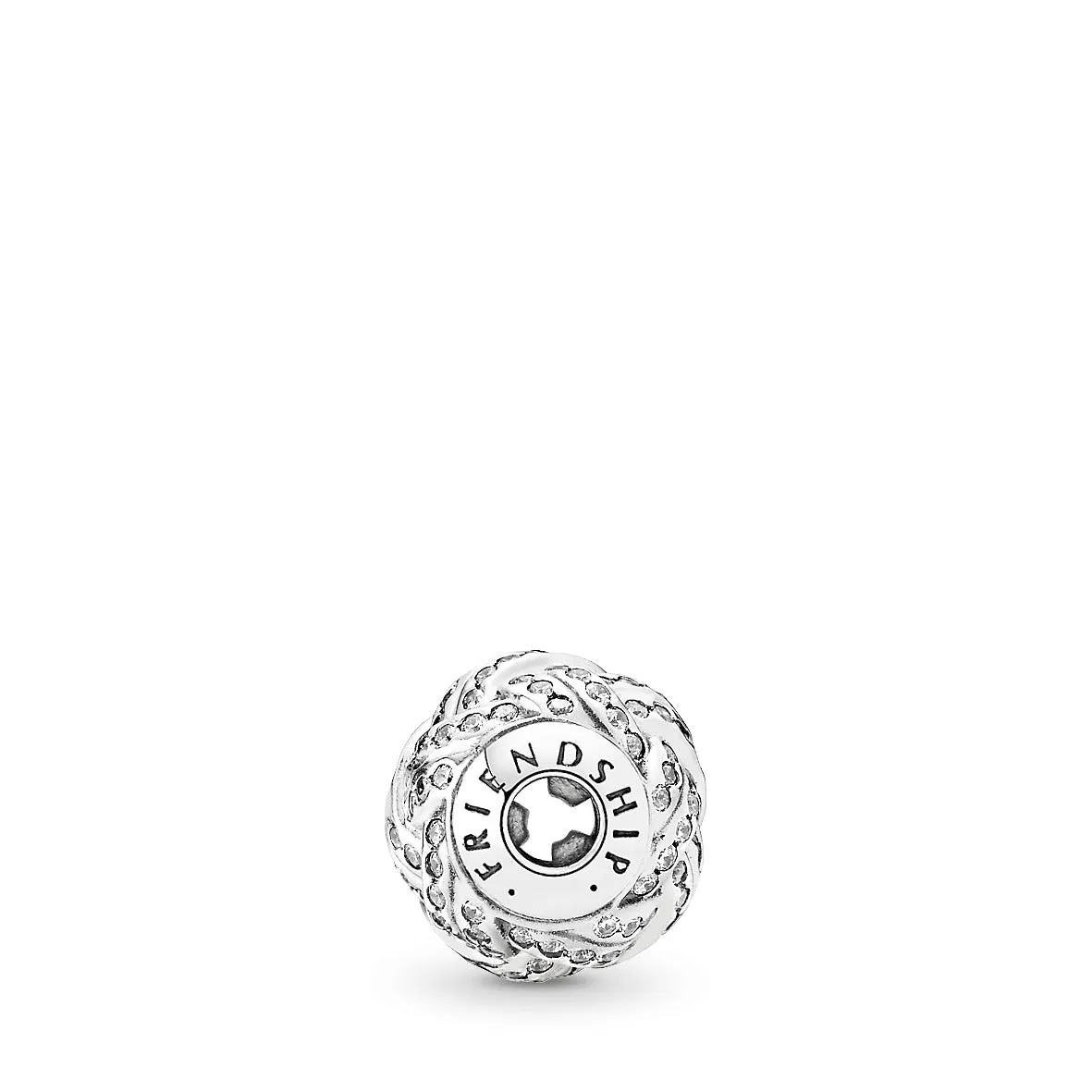 FRIENDSHIP ESSENCE COLLECTION charm in silver with clear cubic zirconia