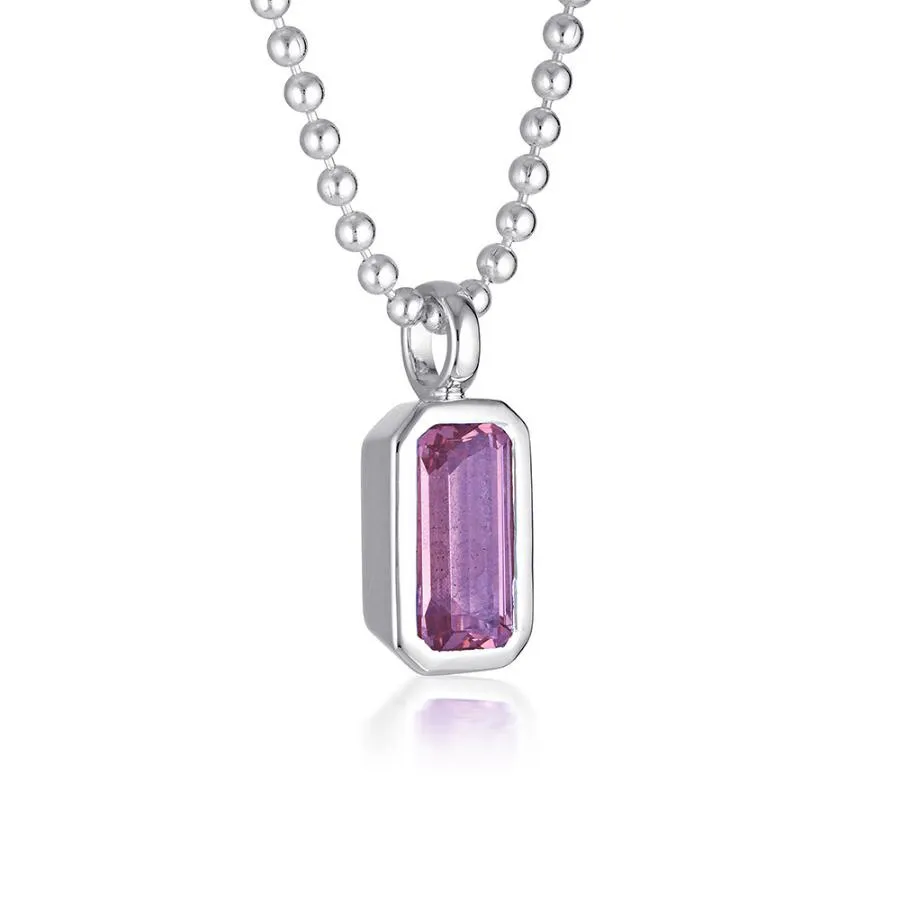 Gemstone Adornment - Emerald Cut - Purple Amethyst
