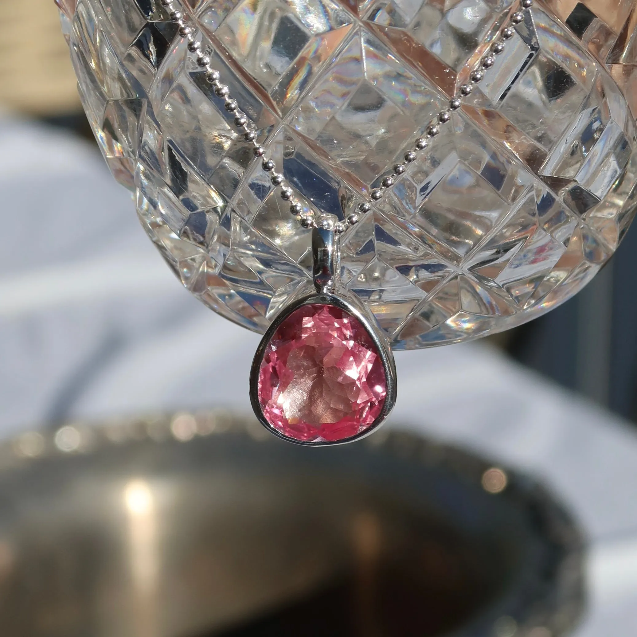 Gemstone Adornment - Tri-Cut - Rosie Corundum