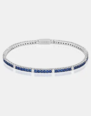 Georgini Milestone Sapphire Nano And CZ 2mm Tennis Bracelet