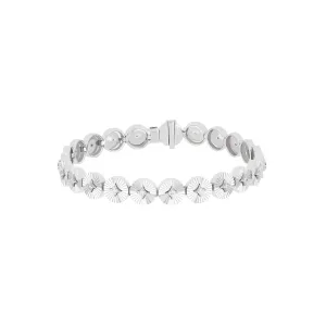 Gold & Diamond Fluted Disc Eternity Bracelet