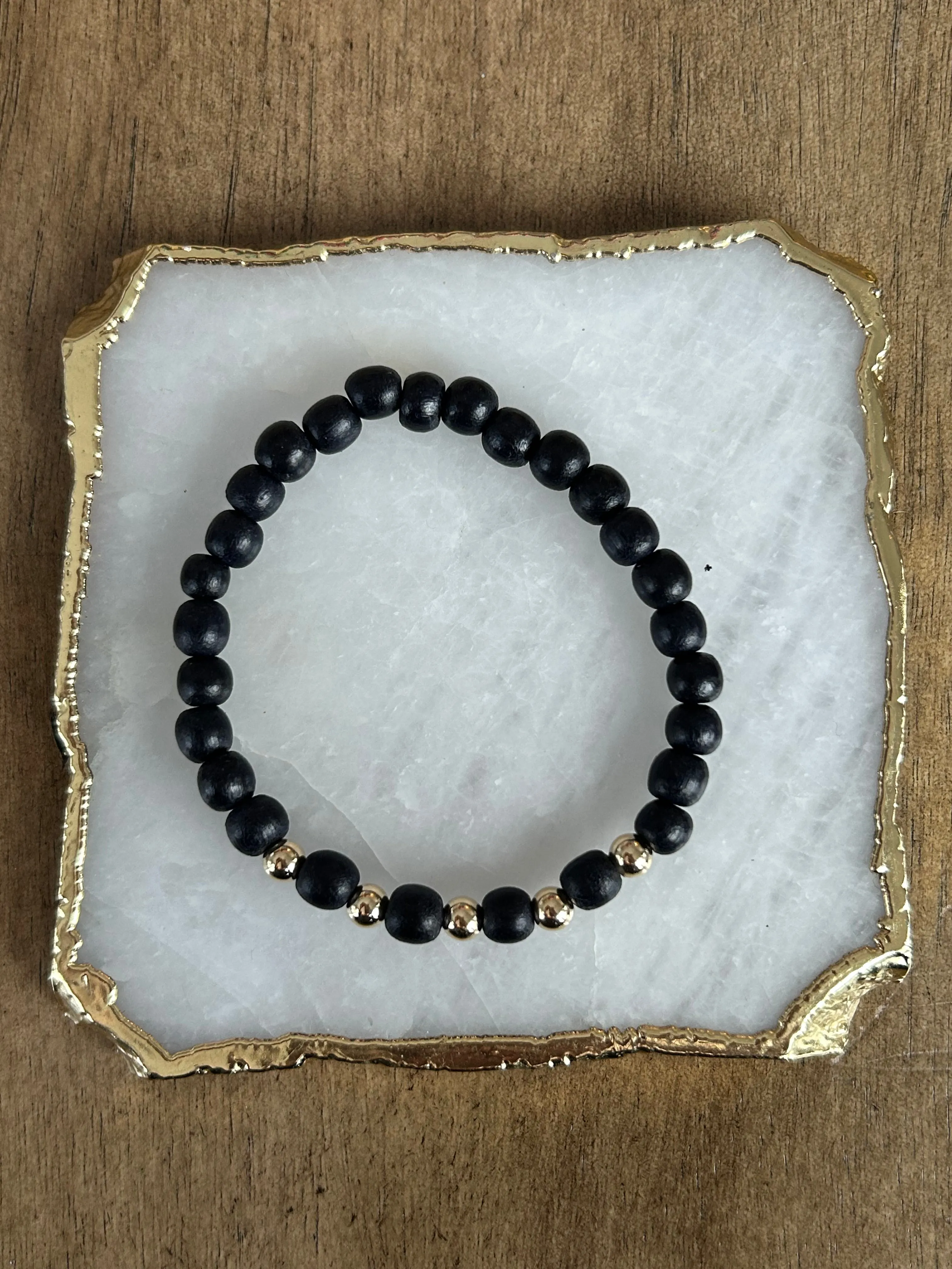 Gold Boho Wood Stackers