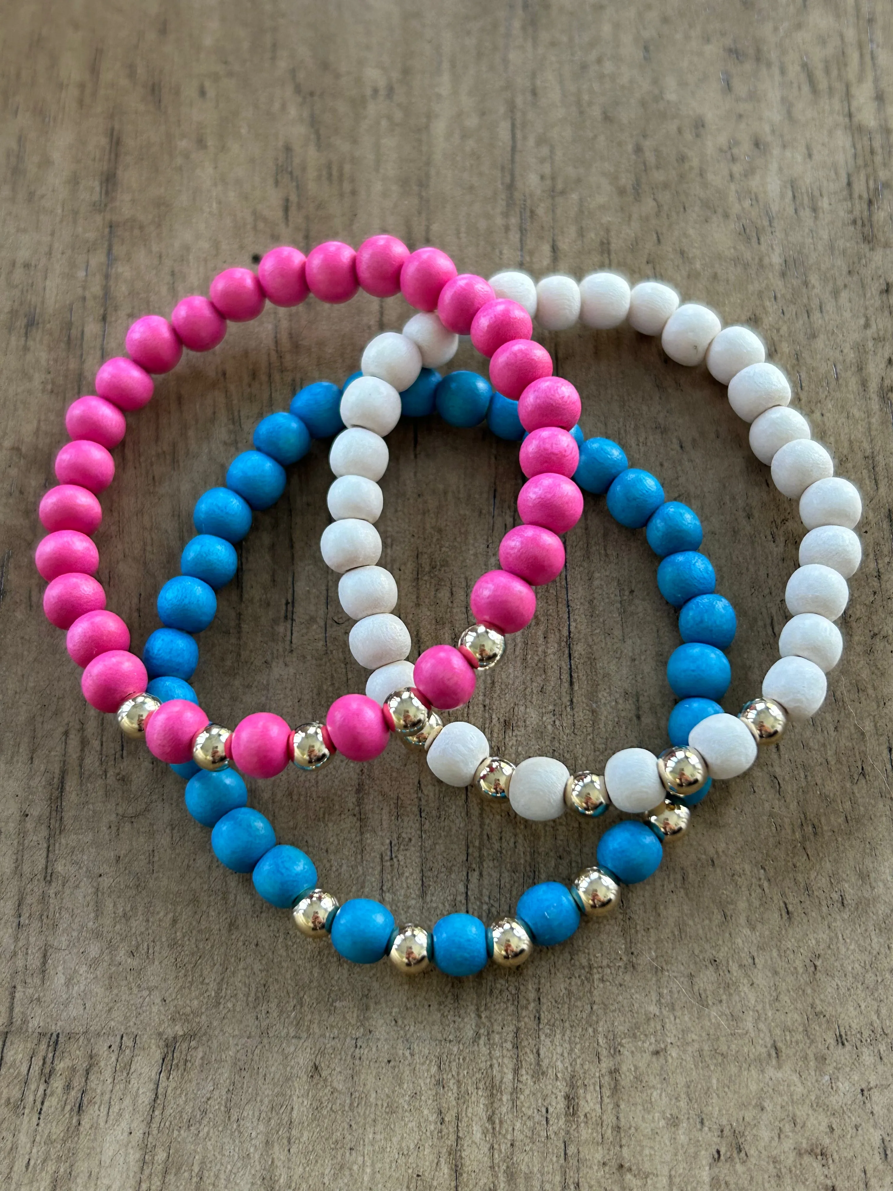 Gold Boho Wood Stackers