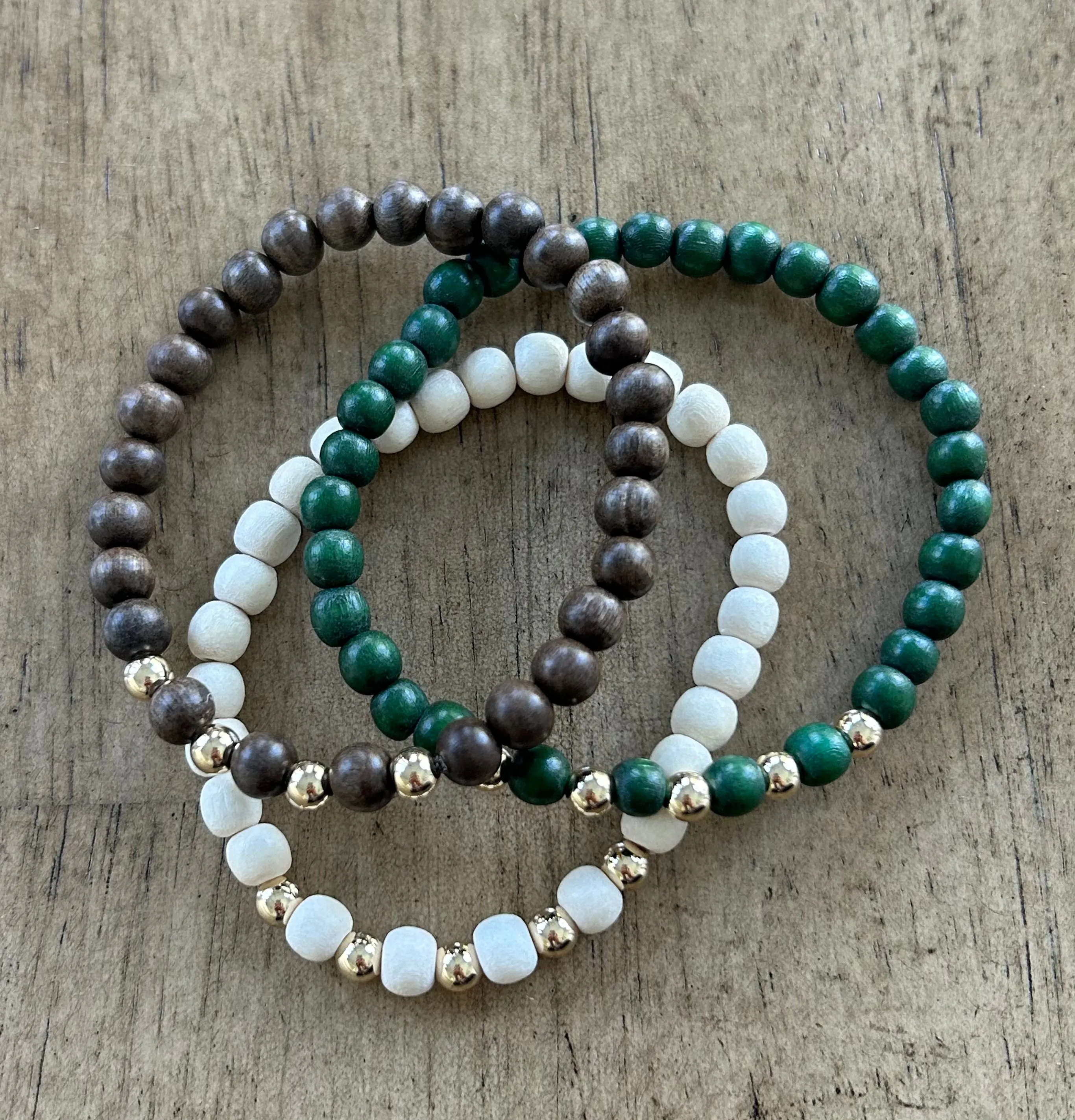 Gold Boho Wood Stackers