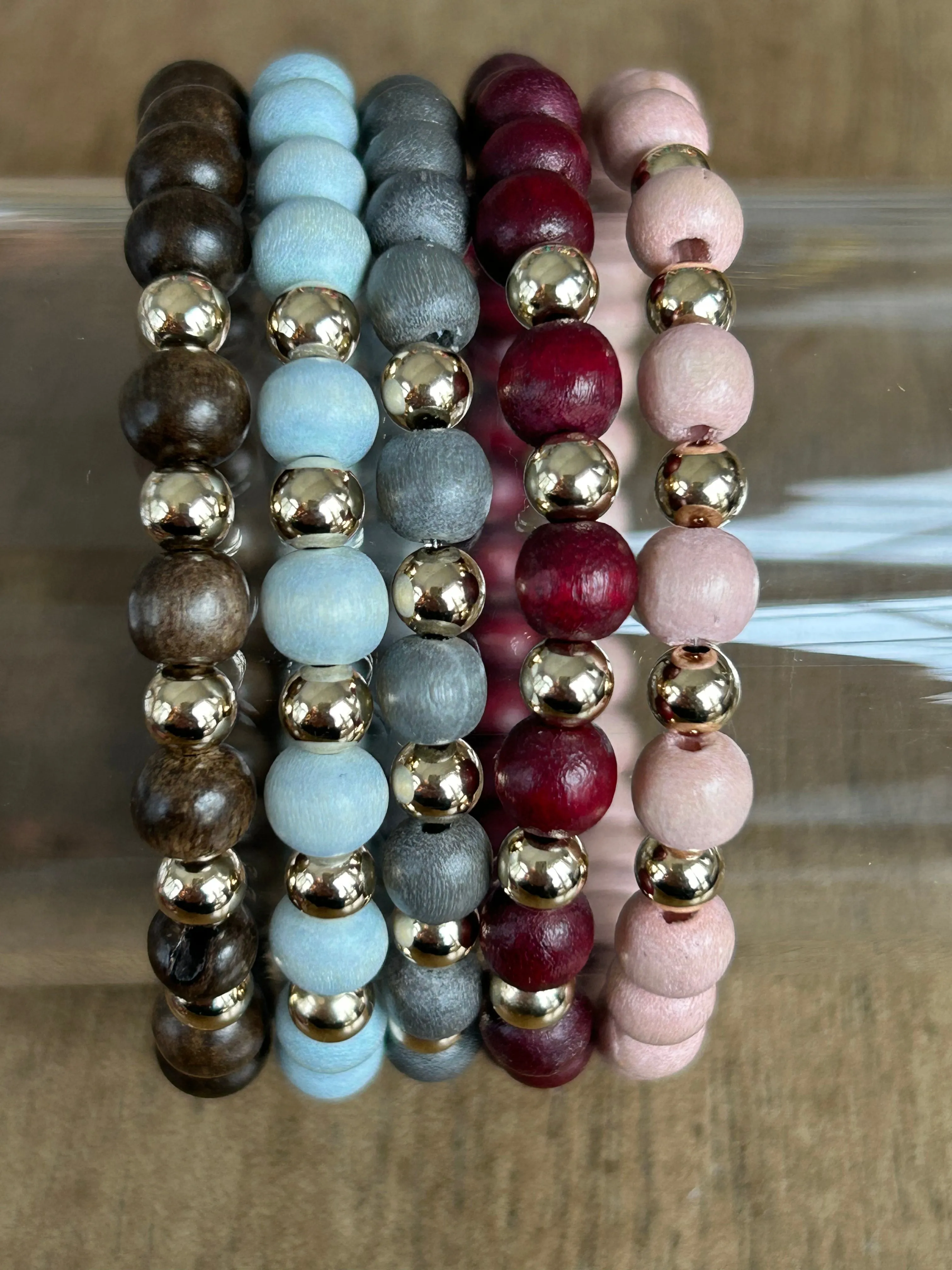 Gold Boho Wood Stackers