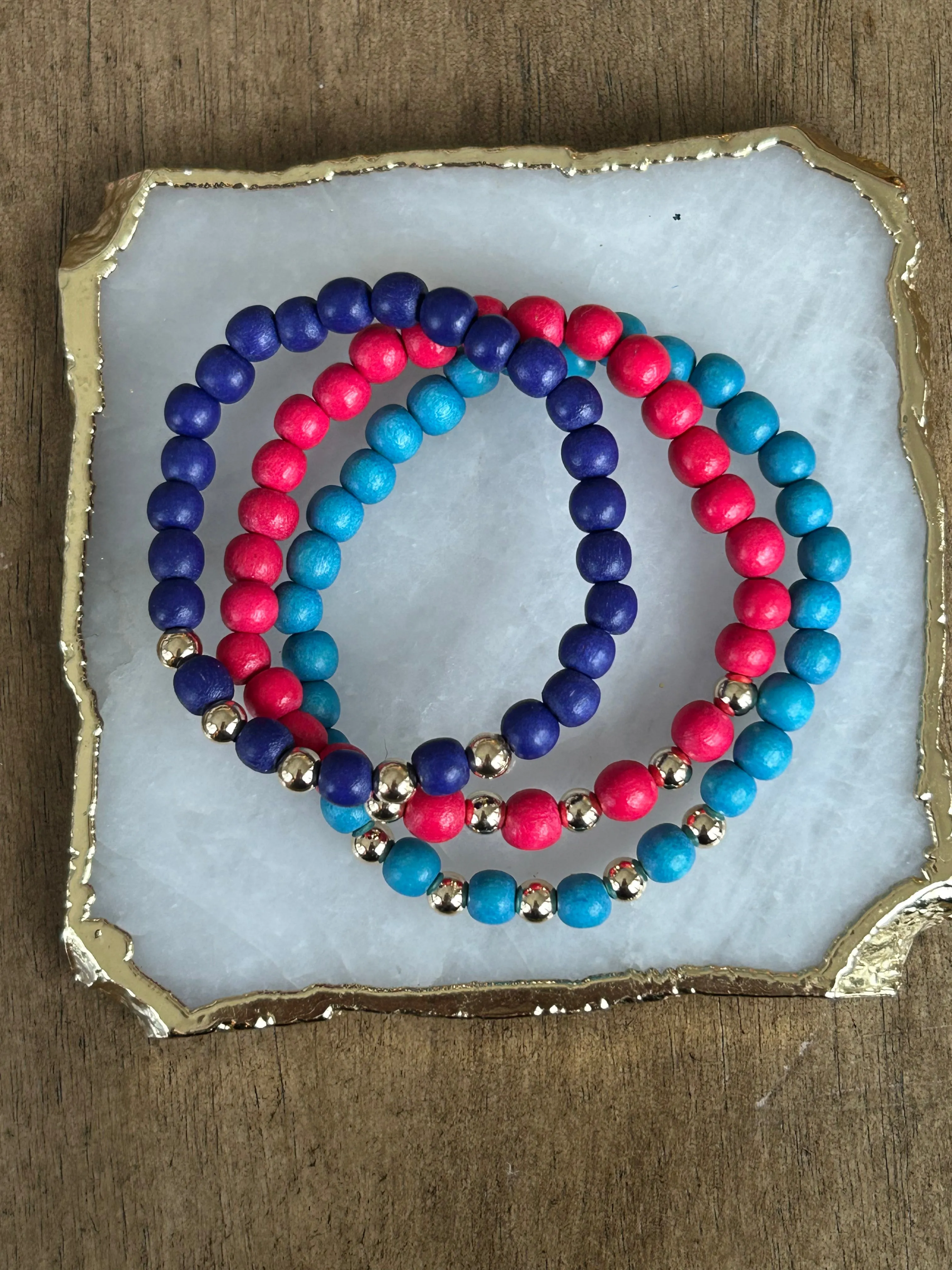 Gold Boho Wood Stackers