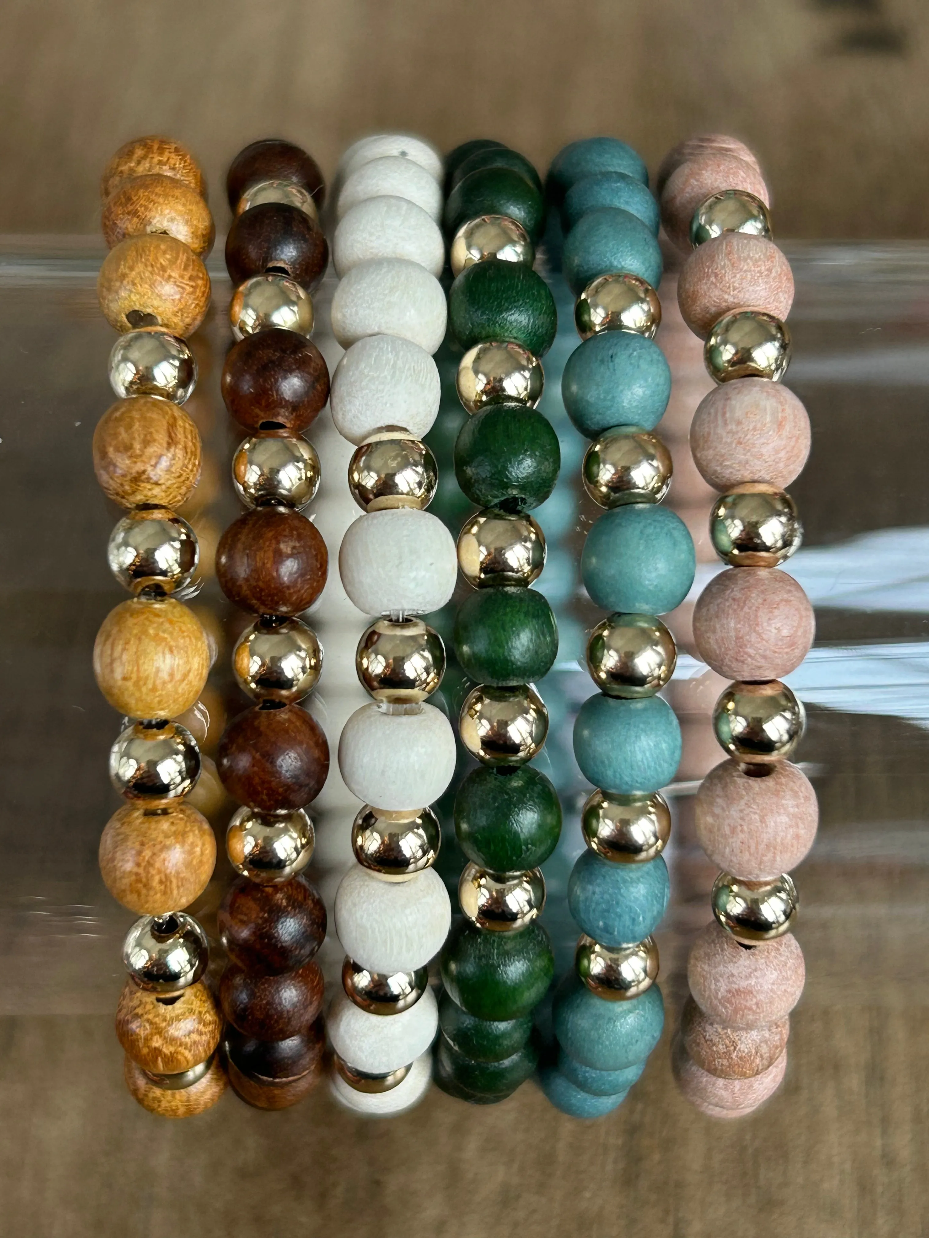 Gold Boho Wood Stackers