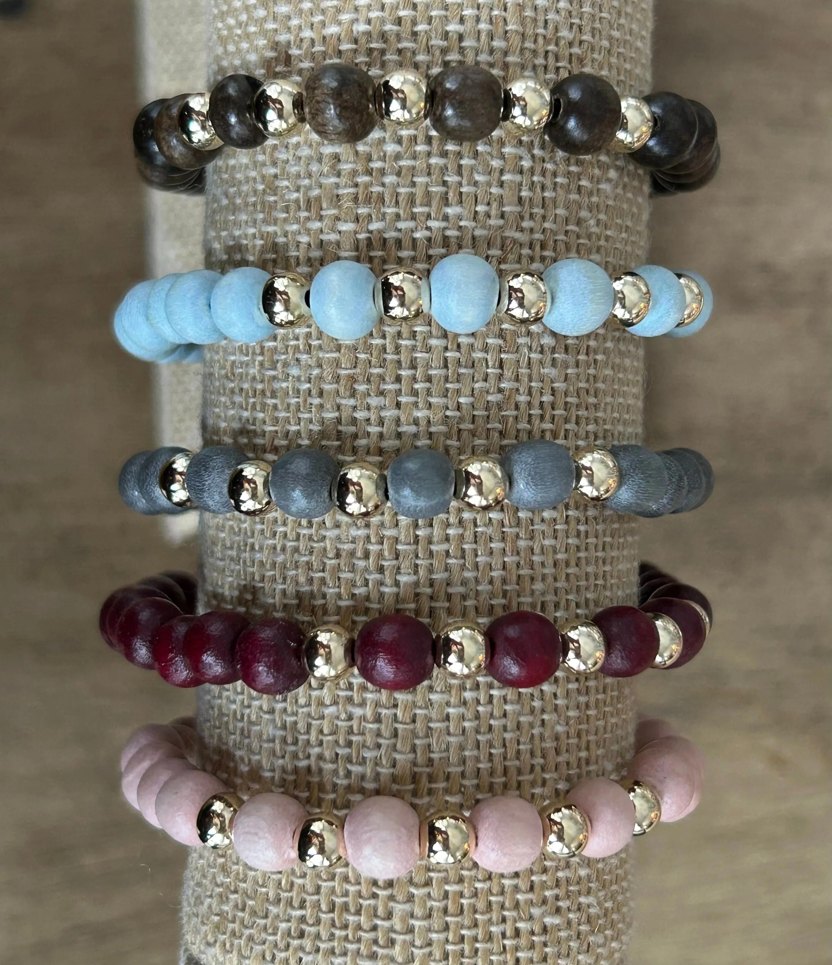 Gold Boho Wood Stackers