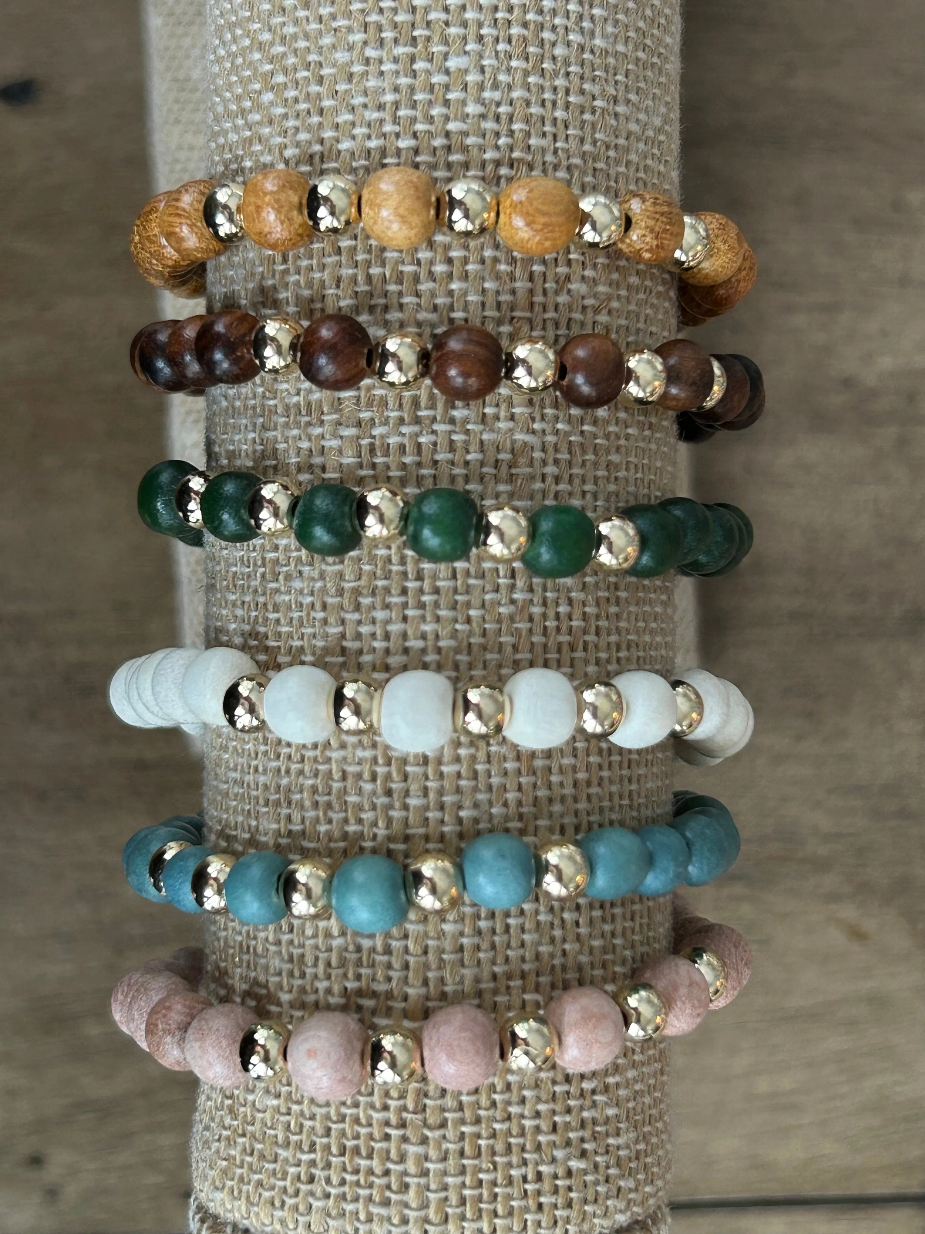 Gold Boho Wood Stackers