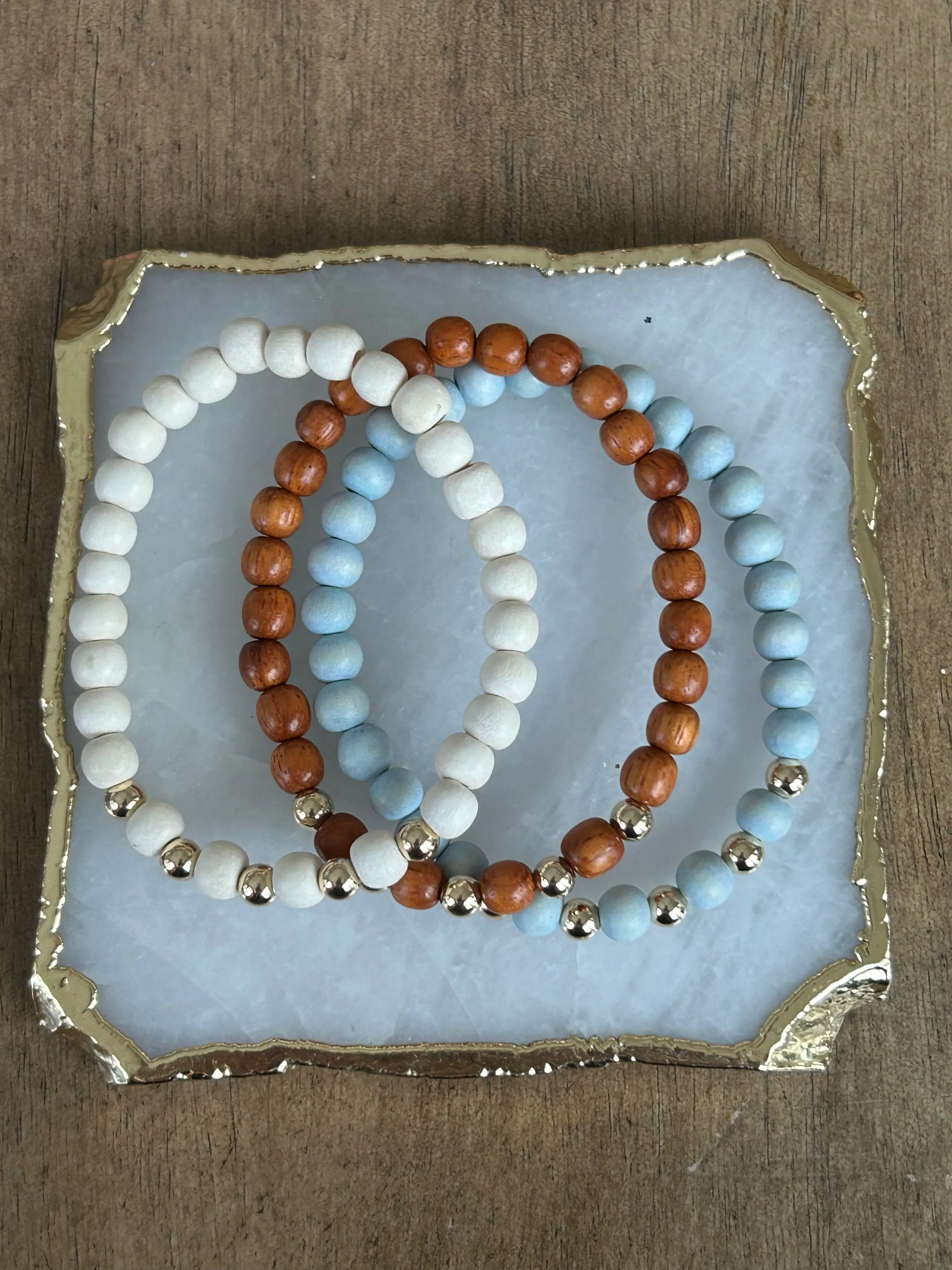 Gold Boho Wood Stackers