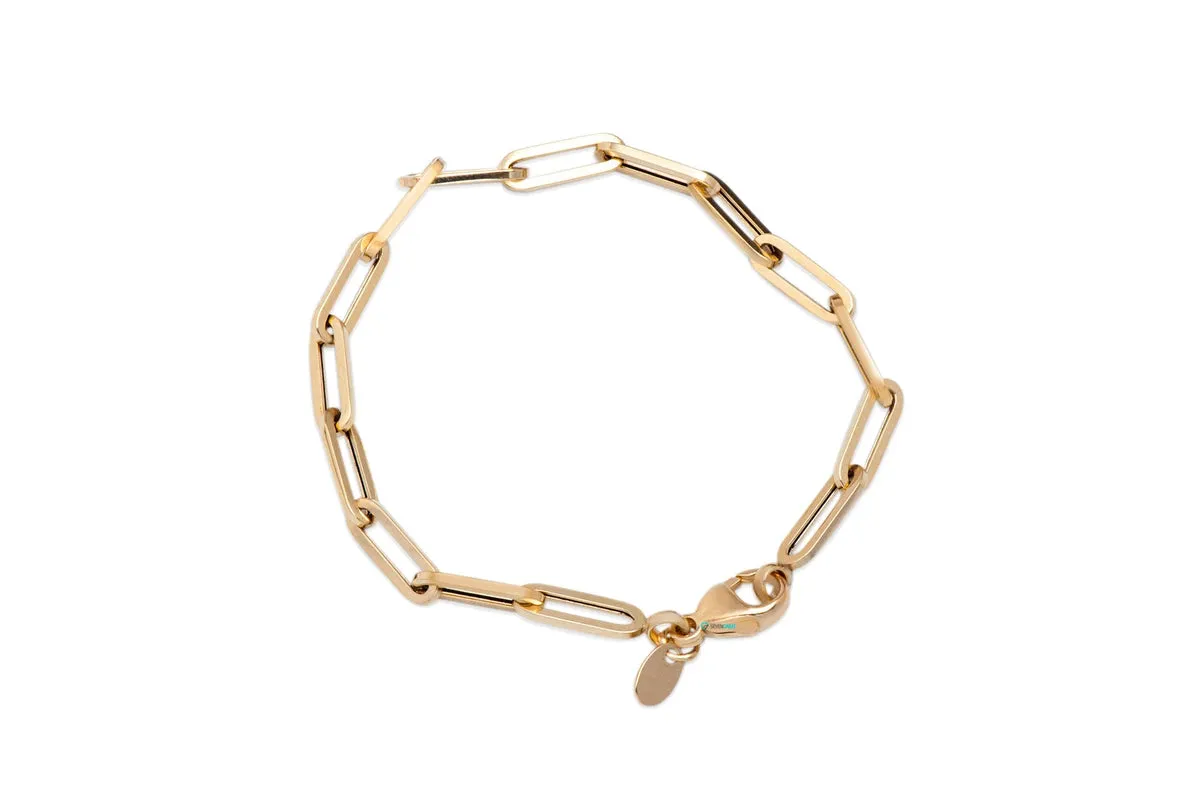 Gold link bracelet womens