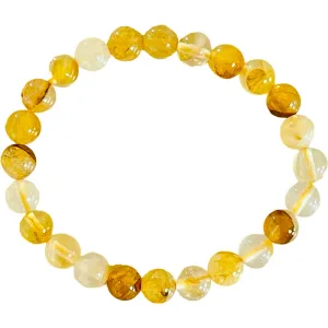 Golden Quartz Bracelet - 8mm Round