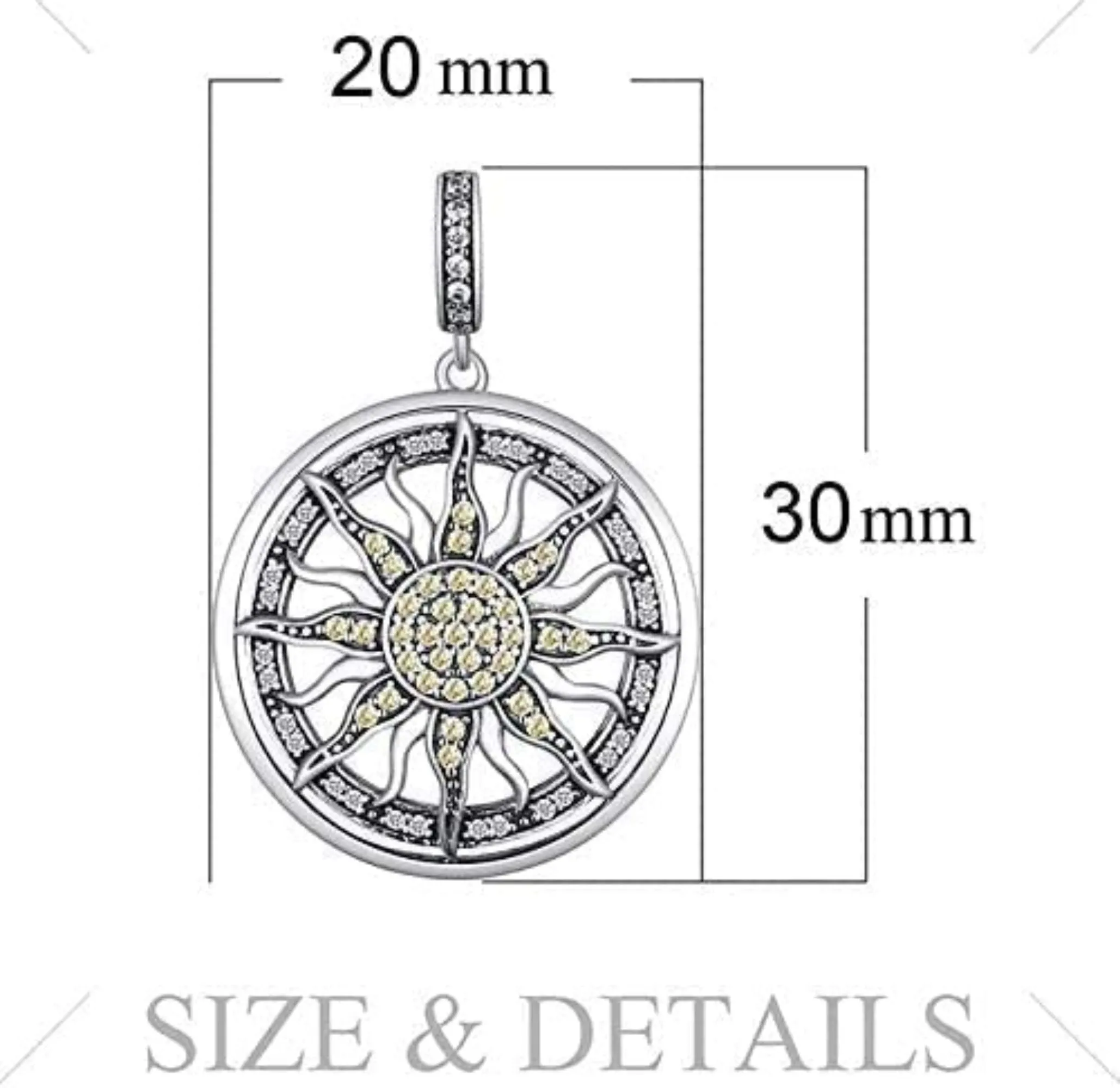 Golden Sun Celestial Amulet Pendant Charm