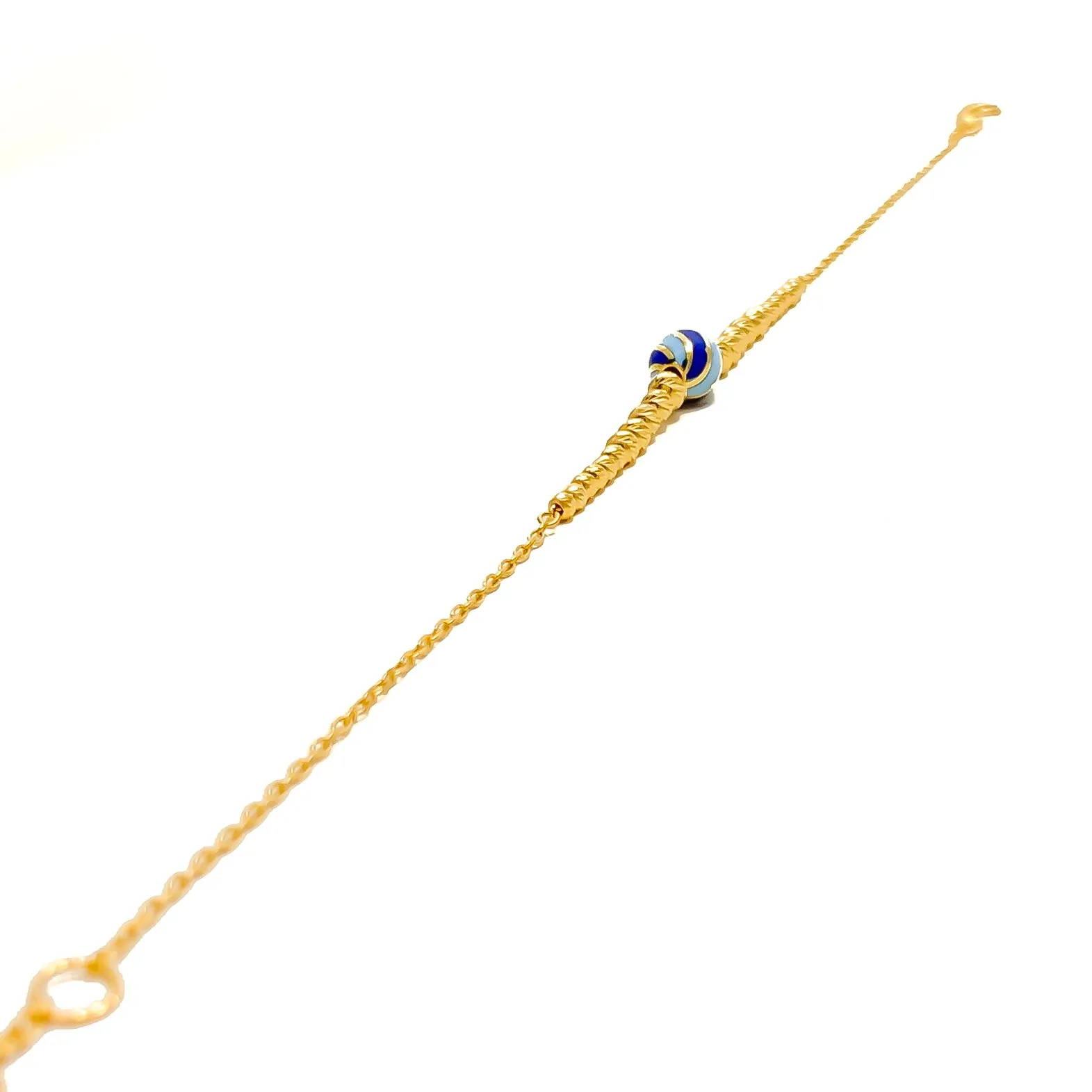 Gorgeous Blue 21k Gold Bracelet