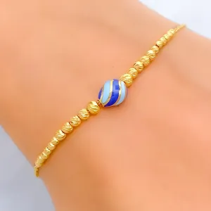 Gorgeous Blue 21k Gold Bracelet