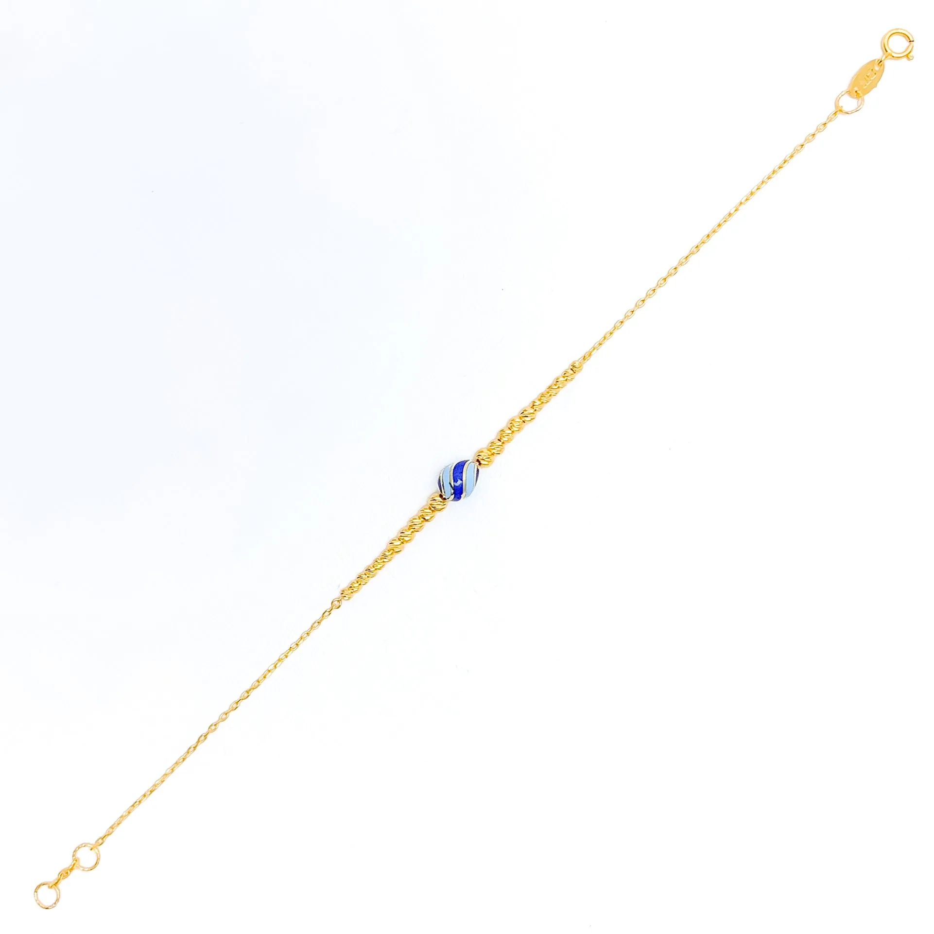 Gorgeous Blue 21k Gold Bracelet
