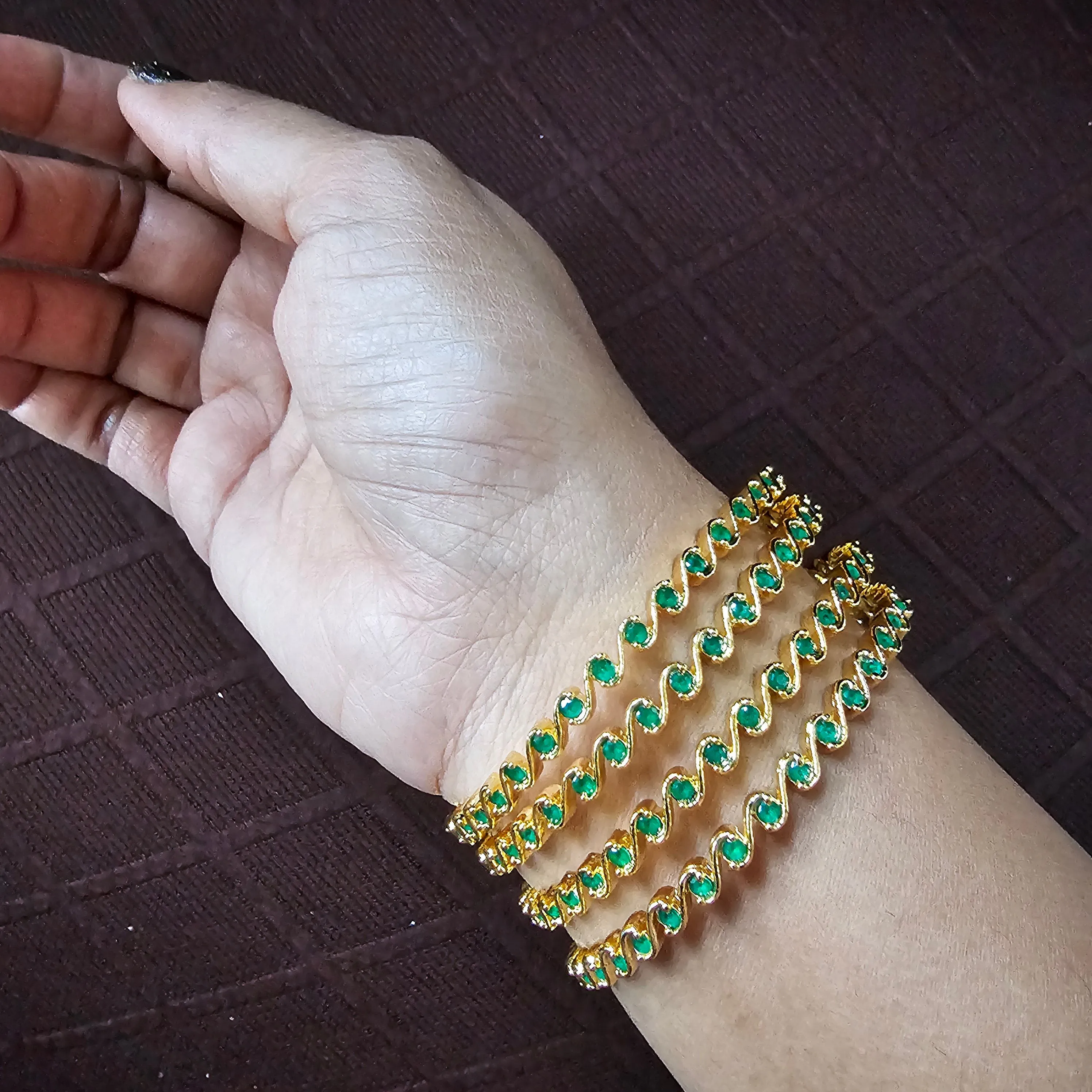 Green 4 Bangles set