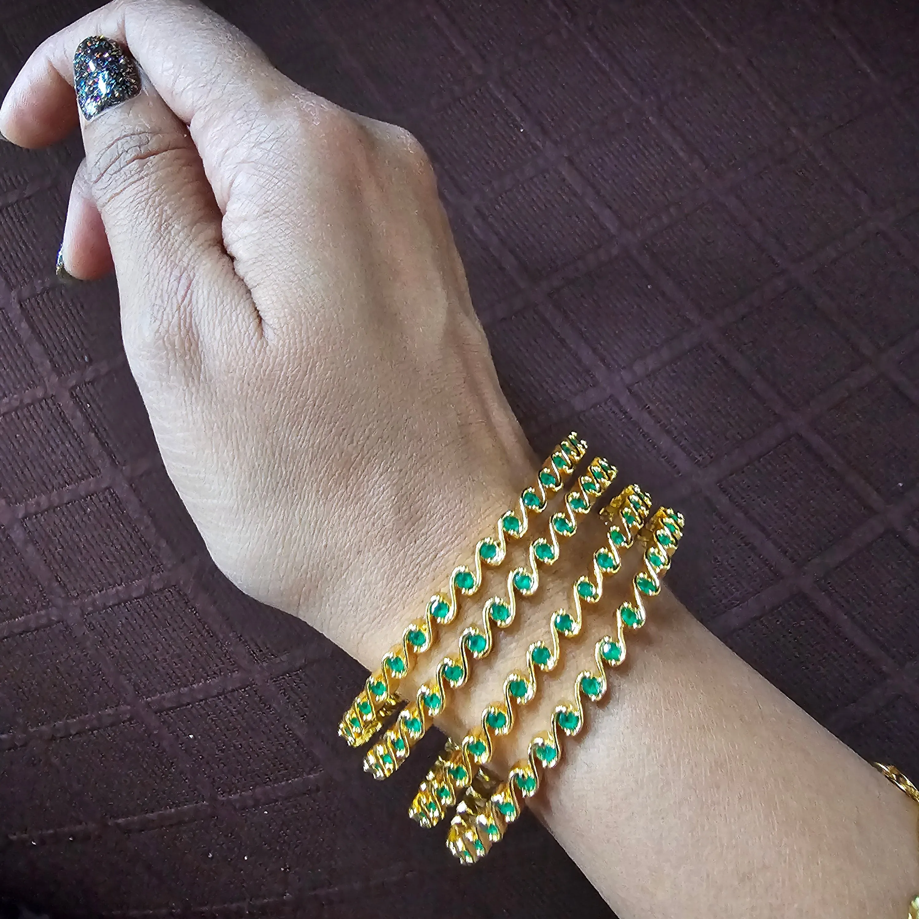 Green 4 Bangles set