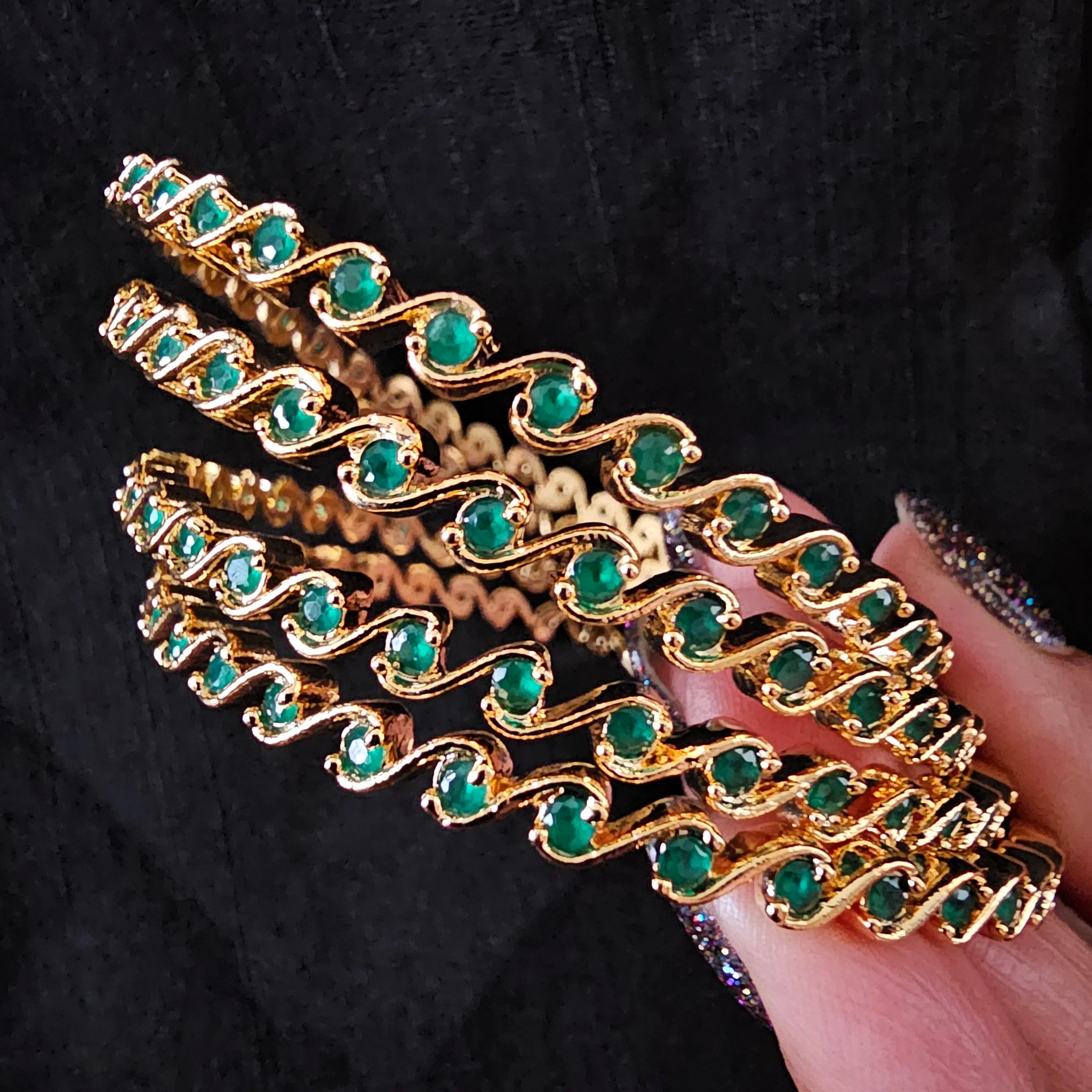Green 4 Bangles set
