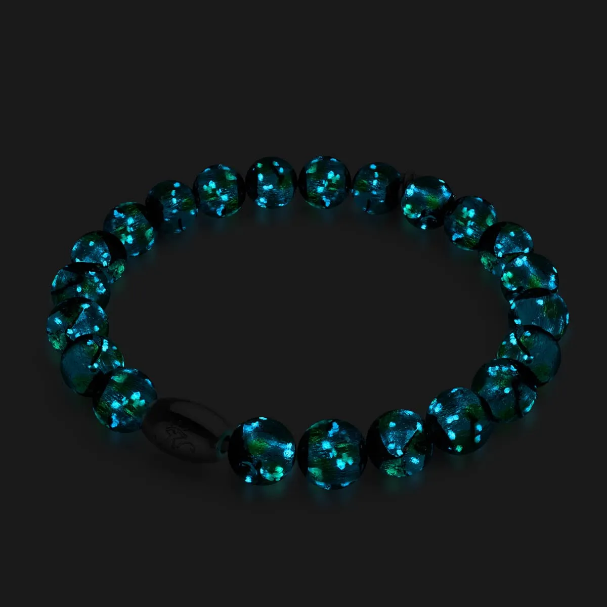 Green Astra | .925 Sterling Silver | Solar Glass Bracelet