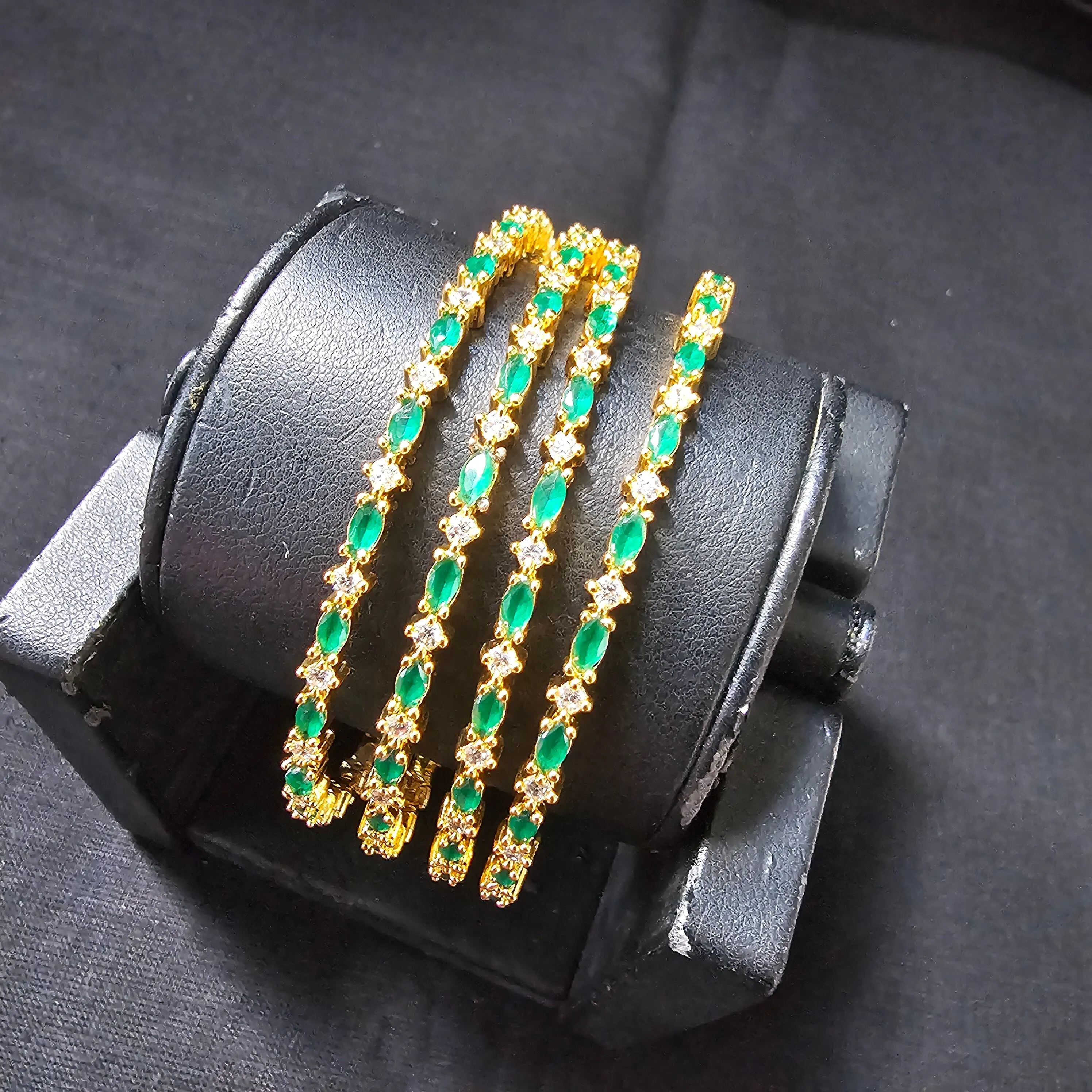 Green Gold Plated bangles