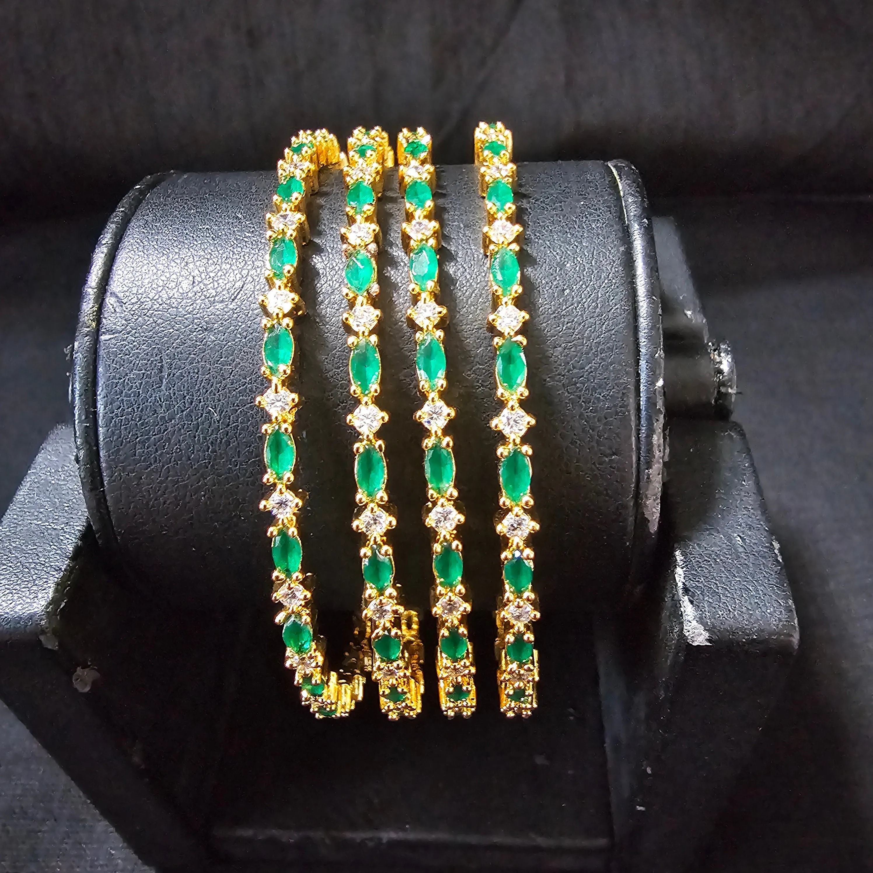 Green Gold Plated bangles