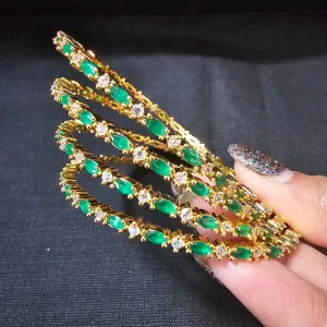 Green Gold Plated bangles