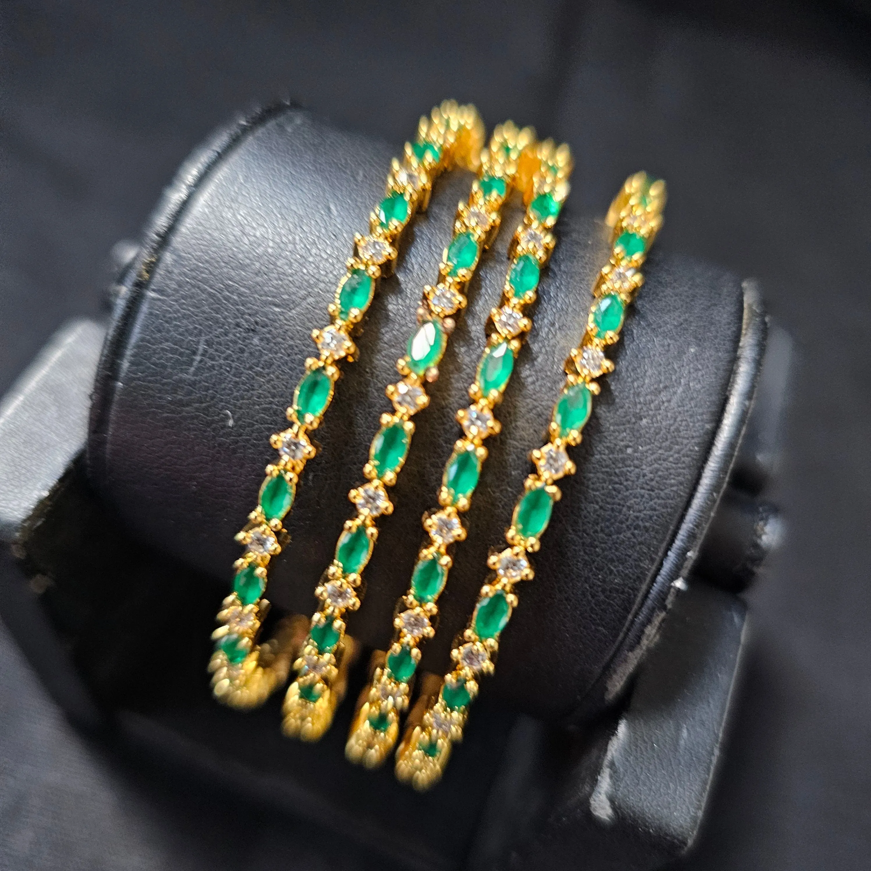 Green Gold Plated bangles