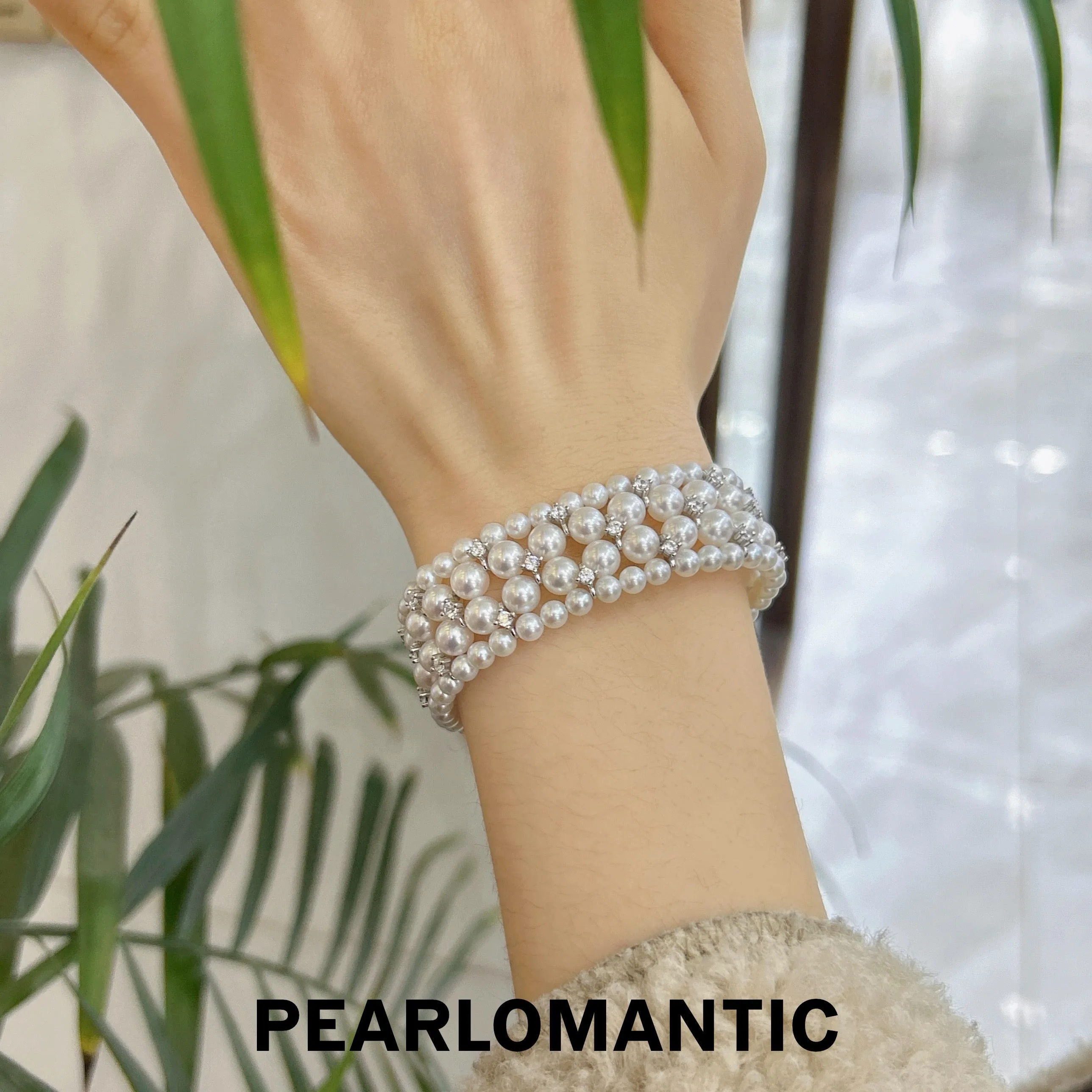 [Group-Buying] Freshwater Pearl 3-5.5mm Woven Mirror-Like Luster Bracelets