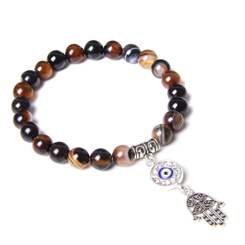 Handmade Natural Stone Beads Bracelet